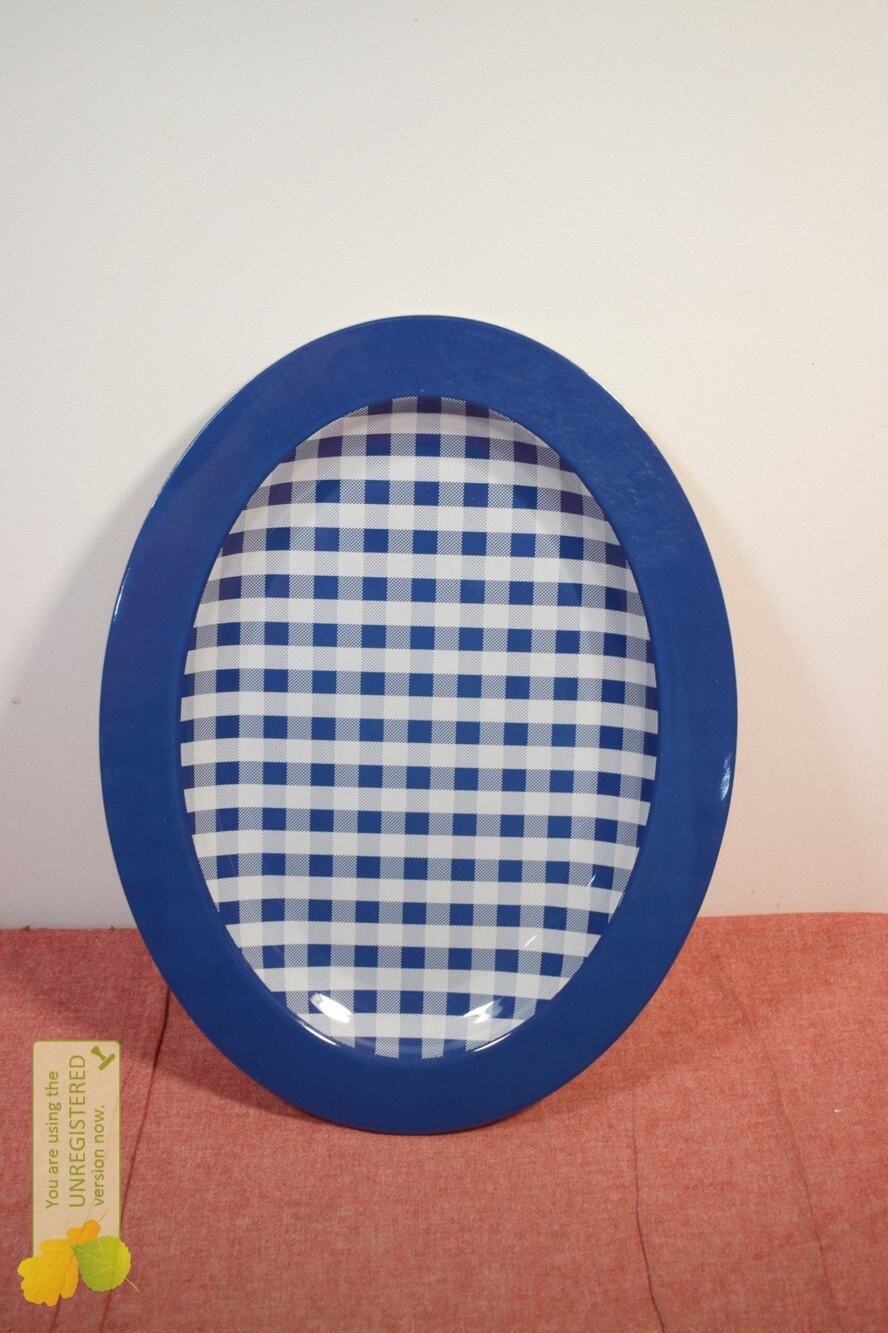 Hearth & Hand with Magnolia 12" Melamine Oval Serve Tray Blue